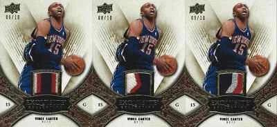 2008-09 UD Exquisite Collection Vince Carter Patch MULTI-Color Break #/10 Nets - Image 1 of 2