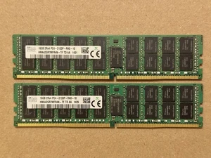 SK Hynix 32GB (2x16GB) DDR4 2133MHz ECC REG Server Ram Memory (HMA42GR7MFR4N-TF) - Picture 1 of 3