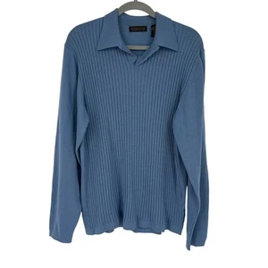 Vintage Metropolitan by Lord & Taylor 100% Merino Wool Sweater Blue XL - Picture 1 of 10