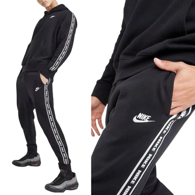 Nike Mens Tracksuit Fleece Set Black Hoodie Joggers Sweatpants Hoody Bottoms New - Image 1 of 3