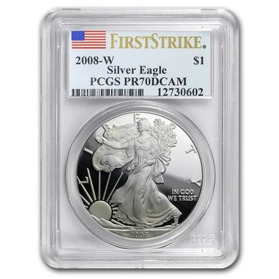 2008-W Proof American Silver Eagle PR-70 PCGS (FS) - Image 1 of 3