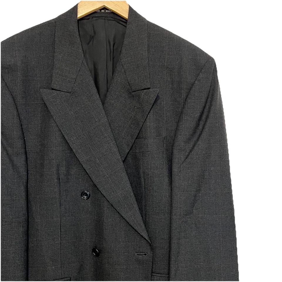 Vintage Men’s Double Breasted Suit Jacket Alexandre London Savile Row Size 44R - Image 1 of 4
