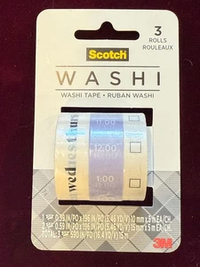 Scotch Washi Tape Journaling and Weekday Calendar Design Scrapbooking Time - Picture 1 of 2