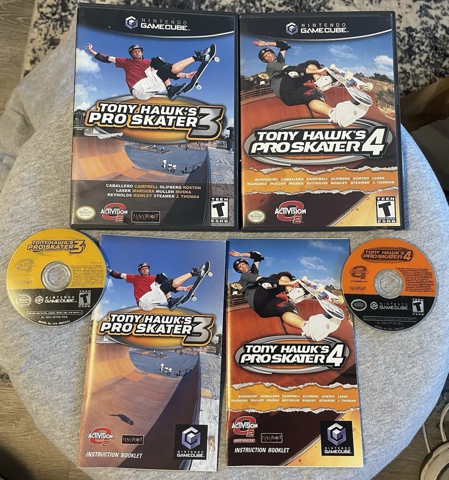 Lote de juegos Nintendo GameCube - Tony Hawk’s Pro Skater 3 y 4 Hawk - Probado en caja original excelente Foto 1 de 1