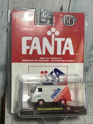 M2 Machines 2022 Premium Fanta 1965 Ford Econoline Delivery Van #A13 1:64 Scale - Image 1 of 4