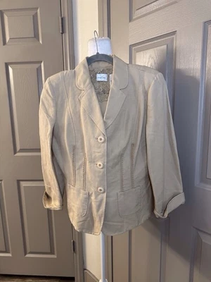 Chaqueta Emma James Beige Manga Larga 3 Botones Talla 10 Foto 1 de 4