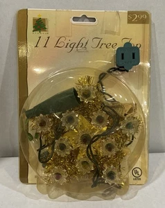Vintage Gold Tinsel Reflector Star Tree Topper 11 Multicolored Lights 6” Tested - Picture 1 of 6