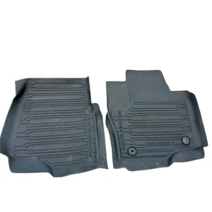 OEM Ford 2017-2023 F250 F350 Super Duty Black Rubber Floor Mats Set of 2 Front - Picture 1 of 5