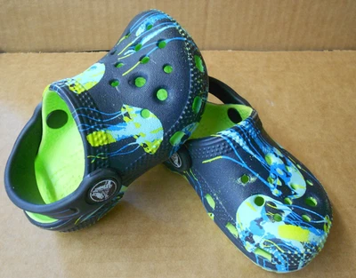 Iconic CROCS Comfort Azul Marino/Negro Medusas Niño Pequeño Exterior Zueco Zapato Talla C 5 Foto 1 de 4