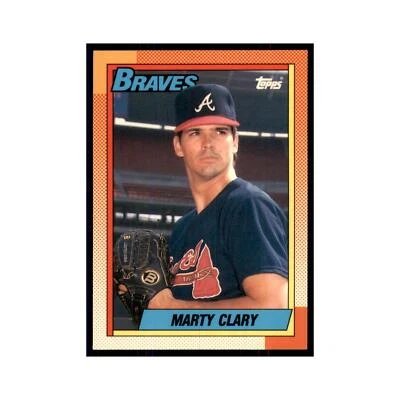 Marty Clary 1990 Topps Tiffany #304 Atlanta Braves Baseball Card NM - Image 1 of 3