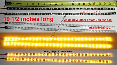 2 AMBER BRIGHT 30 LED 5050  Waterproof Flexible Light Strip BLACK PCB board - Image 1 of 4