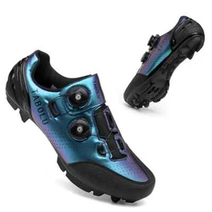Männer Rennrad Radfahren Sneaker Flache Geschwindigkeit MTB Fahrradschuhe SPD-SL - Bild 1 von 35