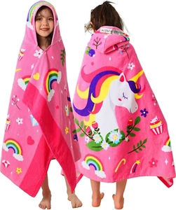 Hooded Towels for Kids 3-10 Years, 30''X50, Soft Thick Cotton | Absorbent Beach, - Picture 1 of 6