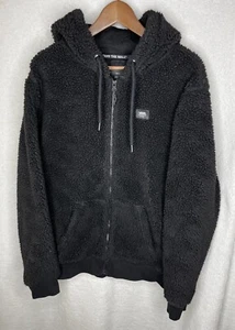 Vans Sherpa Jacket Hooded Full Zip Men’s Size Small Black - Picture 1 of 10