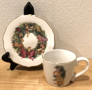 DISNEY DIRECT CHINA CHRISTMAS CUP AND SAUCER OF DOPEY, MICKEY, JIMINY, BAMBI - Picture 1 of 14