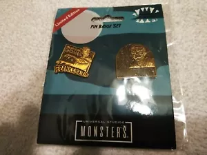 Universal Monsters Pin Badge Set Frankenstein/The Mummy LE Licensed RARE - Picture 1 of 3