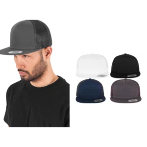 Gorra Flexfit by Yupoong Classic Trucker 6006 - Unisex Deportes Flat Peak Snapback - Imagen 1 de 20