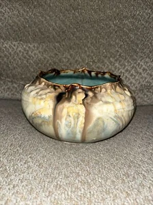 Belgium Glazed Ceramic Bowl Vase - Picture 1 of 11