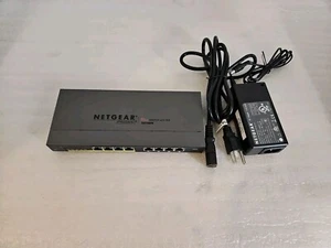 NetGear ProSAFE GS108PE v3 8-Port Gigabit Managed PoE Switch W/ Adapter Grade A - Bild 1 von 6