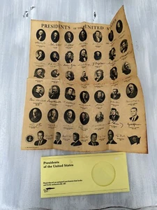 Carta pergamena riprodotta Presidenti degli Stati Uniti 16 x 12 - Foto 1 di 5