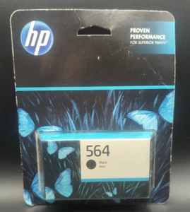 Neu, versiegelt Original HP 564 schwarze Tintenpatrone mit Standardkapazität Ablaufdatum 01/2025 - Bild 1 von 3