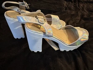 Silber Stiefel High Heel Set 41 Neu - Bild 1 von 12