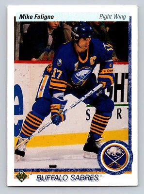 1991 Upper Deck Hockey #378 Mike Foligno Trading Card Buffalo Sabres - Image 1 of 2