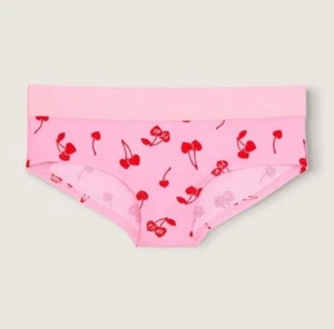 Victorias Secret PINK Hipster Valentine Dreamy Pink Daisy Cherry Print Sz M NWT - Picture 1 of 8