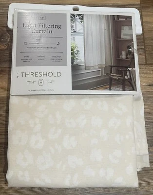 Cortina de filtración de luz umbral 1 panel 54 X 63 moderno punto Farrah barra clip NUEVO Foto 1 de 2