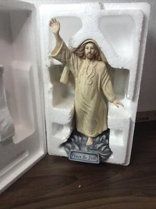 Jesus Christ Peace Be Still By Dallas Anderson 1999 Beautiful Statue Of Jesus - Picture 1 of 12
