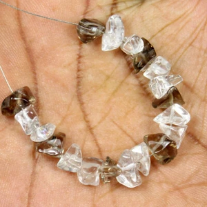 Crystal Quartz Nugget Smoky Quartz Nugget Briolette Natural Loose Gemstone - Picture 1 of 3