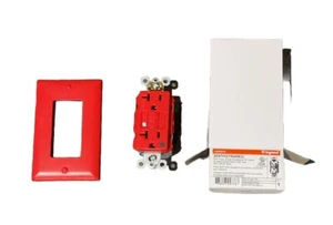 P&S, 2097-HGTRARED, Self-Test Tamper Resistant Hospital Grade Gfci W/AUDI Alarm - Picture 1 of 5