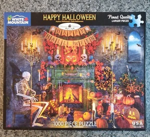 White Mountain HAPPY HALLOWEEN 1000 piece puzzle Dominic Davison COMPLETE - Picture 1 of 6