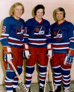 Anders Hedberg, Ulf Nilsson, Bobby Hull Winnipeg Jets 8x10 Photo - Foto 1 di 1
