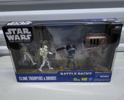 Paquetes de batalla de soldados clon y droides Guerra de las Galaxias The Clone Wars TCW NUEVO SIN USAR, EN CAJA D1 Foto 1 de 4