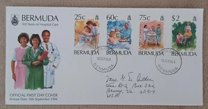 Bermuda 1994 First Day Cover 100 Years of Hospital Care - Picture 1 of 3