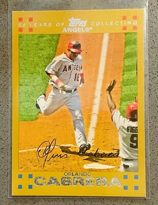 2007 Topps 56 years Collecting Baseball #546 Orlando Cabrera /2007 Gold Parallel - Image 1 of 2