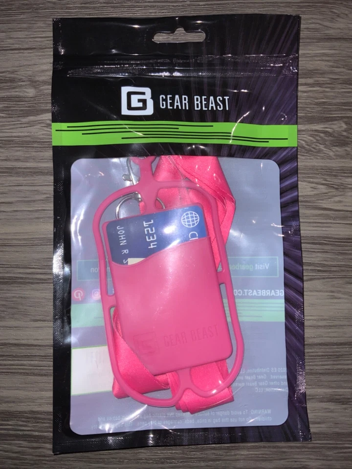 Gear Beast Cell Phone Lanyard - Universal Neck Phone Holder w/ Card Pocket - Image 1 of 2