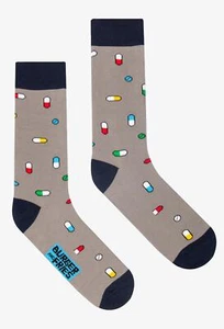 Socken lustige Socken BF1011 "Pillen auf Pillen" Socken Bruger und Pommes - Bild 1 von 1