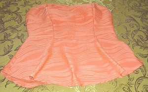Traje de baño superior de Studio Y sujetador acolchado texturizado con textura de coral sin tirantes estilo línea A talla L - Imagen 1 de 5