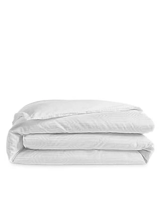 Hudson Park Collection Italian Tivoli Jacquard Duvet Full/Queen White - NWT $495 - Image 1 of 4