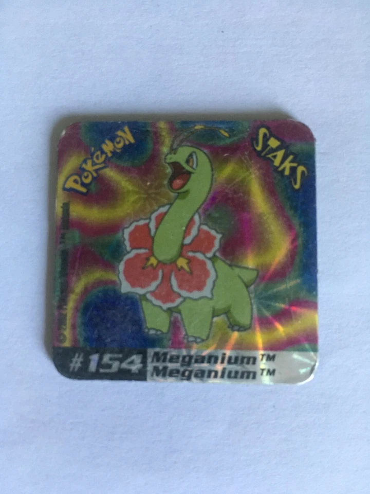  STAKS FOIL HOLO N°154 " MEGANIUM " JOHTO LEAGUE CHAMPIONS POKEMON PANINI 2002 - Photo 1/1