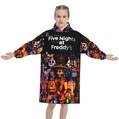Five Nights at Freddy's Cálida Acogedora Manta con Capucha Sudadera con Capucha Niños Mantas Usables Foto 1 de 4