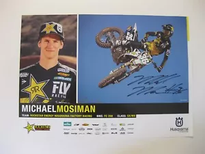Michael Mosiman Supercross Motocross signed Autogramm 11x17 Poster COA.. - Bild 1 von 1