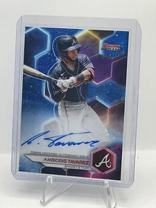 2023 Bowman Best Ambioris Tavarez Blue Refractor Auto /150 Braves - Picture 1 of 1
