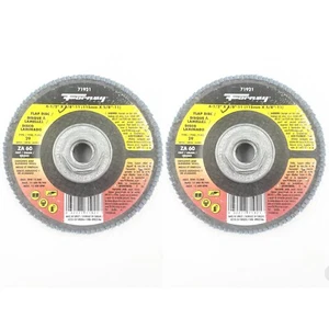 LOT of 2! Forney 71921 4-1/2” Blue Zirconia Flap Disc 60 Grit 5/8-11” Arbor - Picture 1 of 1
