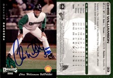 Chris Williamson Signed 2002 MultiAd Dayton Dragons #NNO Card Auto