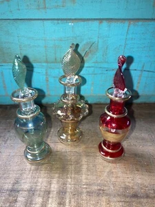 Miniature Decorative Egyptian Glass Perfume Bottles/Decorative Glass Bottles - Picture 1 of 12