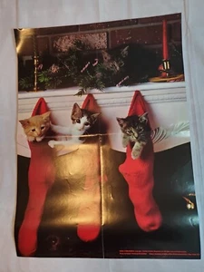 Póster arte de pared vintage 1985 escolástico lindo gatito gatito gato vacaciones medias - Imagen 1 de 5