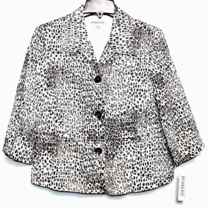 Pendleton Damen M – neu mit Etikett 178 $ Chetah Tiermotiv Palmen Wüste Leinenmischung Jacke - Bild 1 von 4